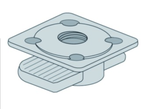 Channel Nut WithBlue Plastic