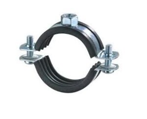 68-72mm Rubber Lined Pipe Clamp - BZP